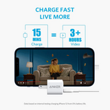 Anker PowerPort III Nano Cargador USB C PIQ 3.0 Carga Rápida 20W con cable USB-C a Lightning para iPhone / iPad Pro y más