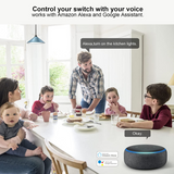 Filohome Interruptor de luz inteligente compatible con Alexa y Google Assistant, Wi-Fi de 2.4 GHz