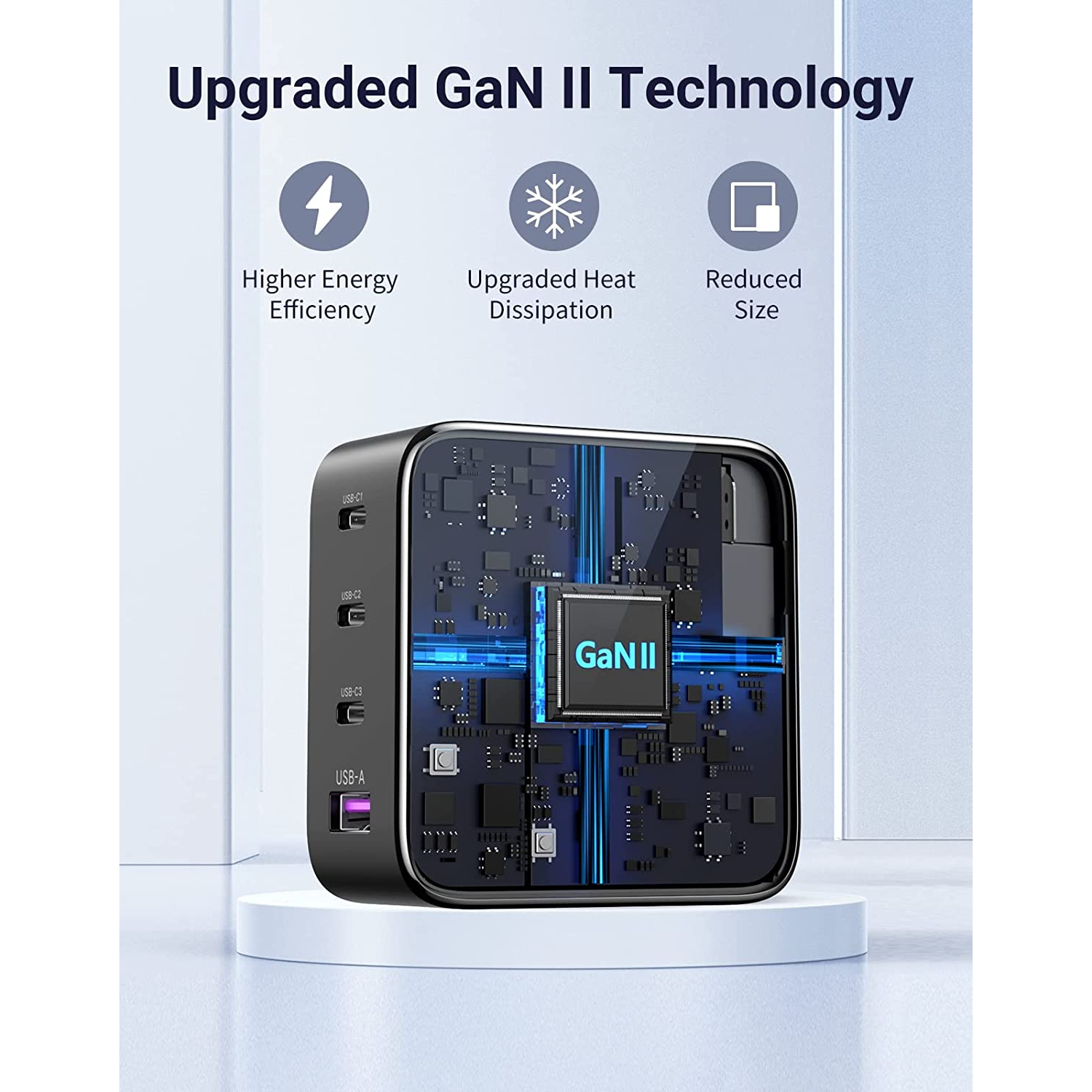 UGREEN 100W GaN Cargador Rápido PD 4 Puertos Compatible con MacBook, iPad, iPhone 14/13/12 Series, Galaxy S22/S21, Steam Deck y más