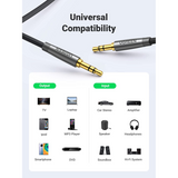 UGREEN 3.5mm Cable de Audio Aux Compatible con iPhone iPad iPod Echo y Más 1 Metro ‎