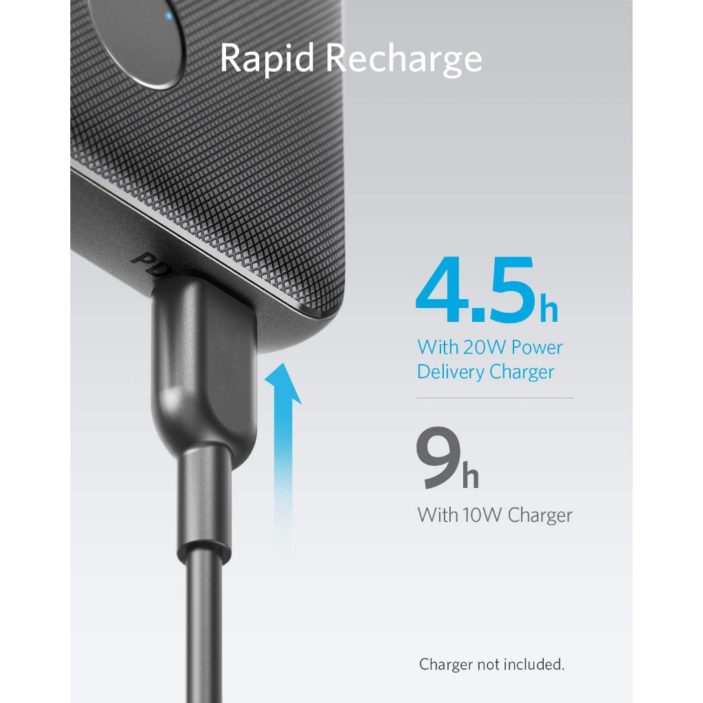 Anker PowerCore Slim 10000mAh PD 20W Power Bank para iPhone 13 Series/iPhone 12 Series, S10, Pixel 4 y más