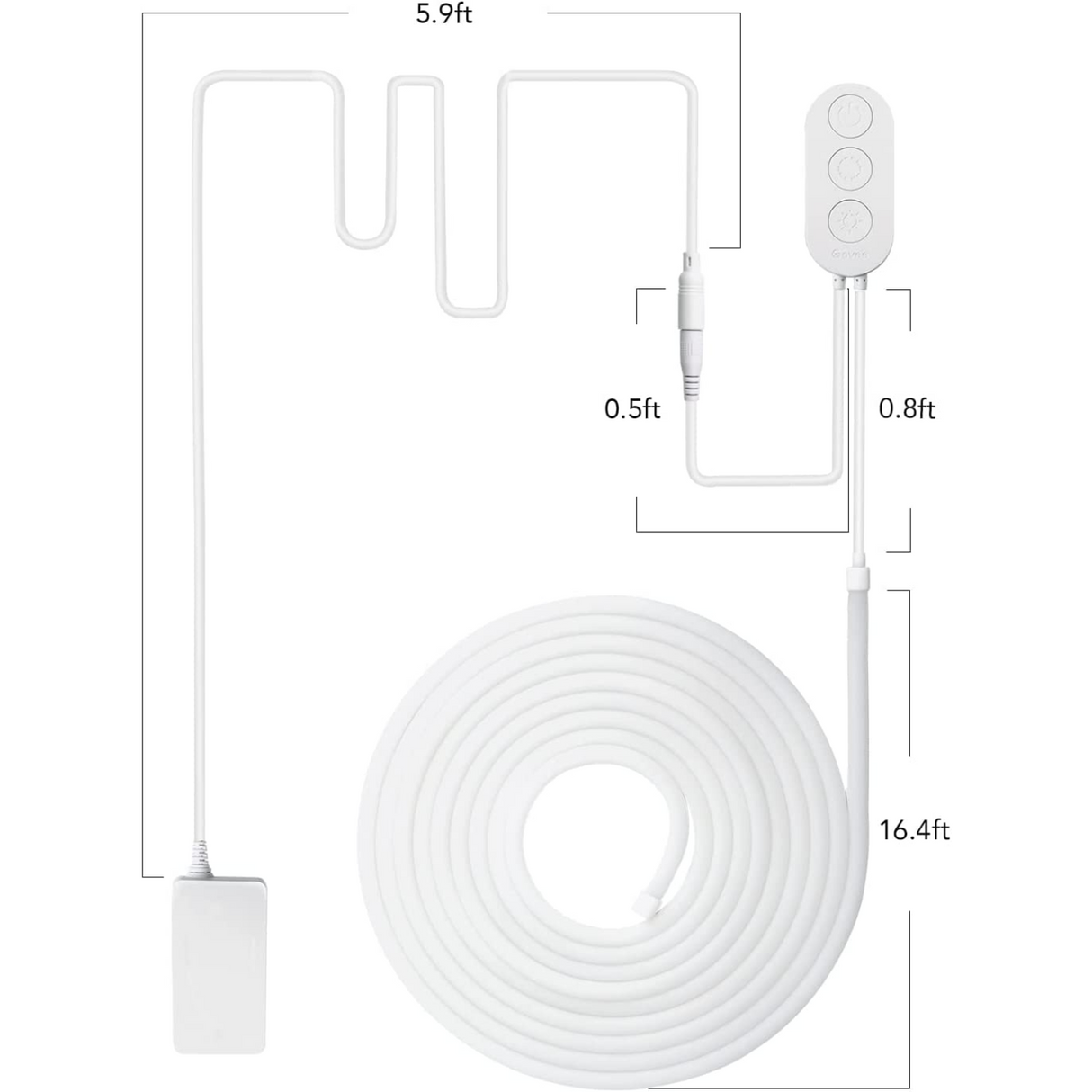 Govee RGBIC Tira de luz LED Cuerda Neón 5m