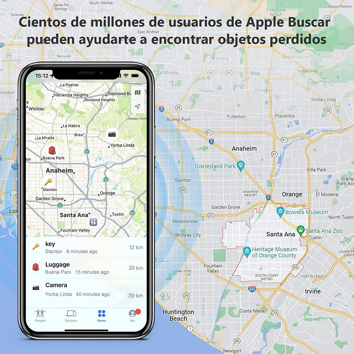 ATUVOS Tag Localizador con Apple Find My (solo iOS) Rastreador Impermeable Bluetooth Inteligente