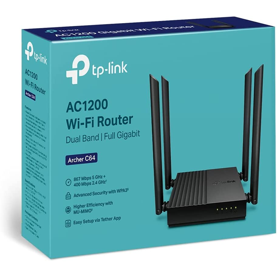 TP-Link Router Wi-Fi Gigabit de Doble Banda AC1200 Archer C64