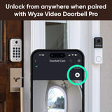 Wyze Lock Bolt Cerradura Inteligente Bluetooth Hasta 50 Huellas IPX5 Resistente al Exterior