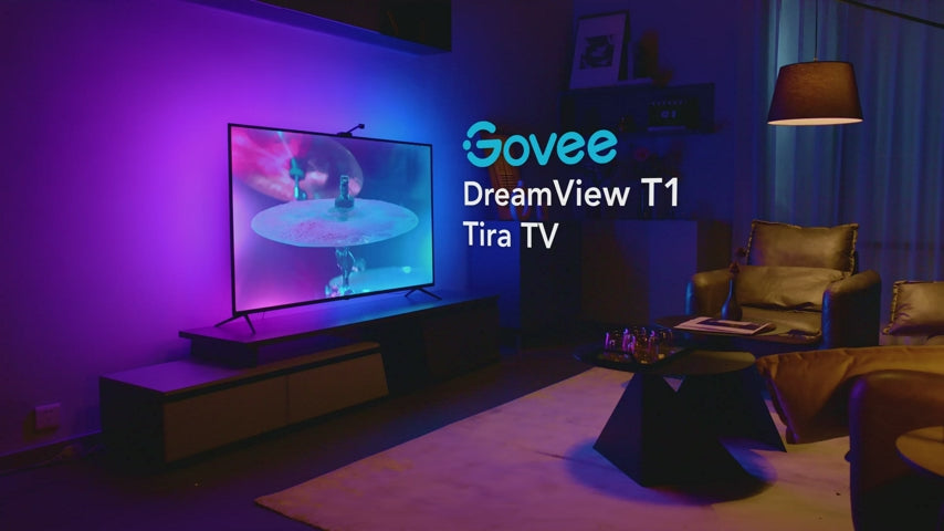 Govee DreamView Immersion WiFi Luces LED RGBIC con Cámara para TV 55-65 pulgadas