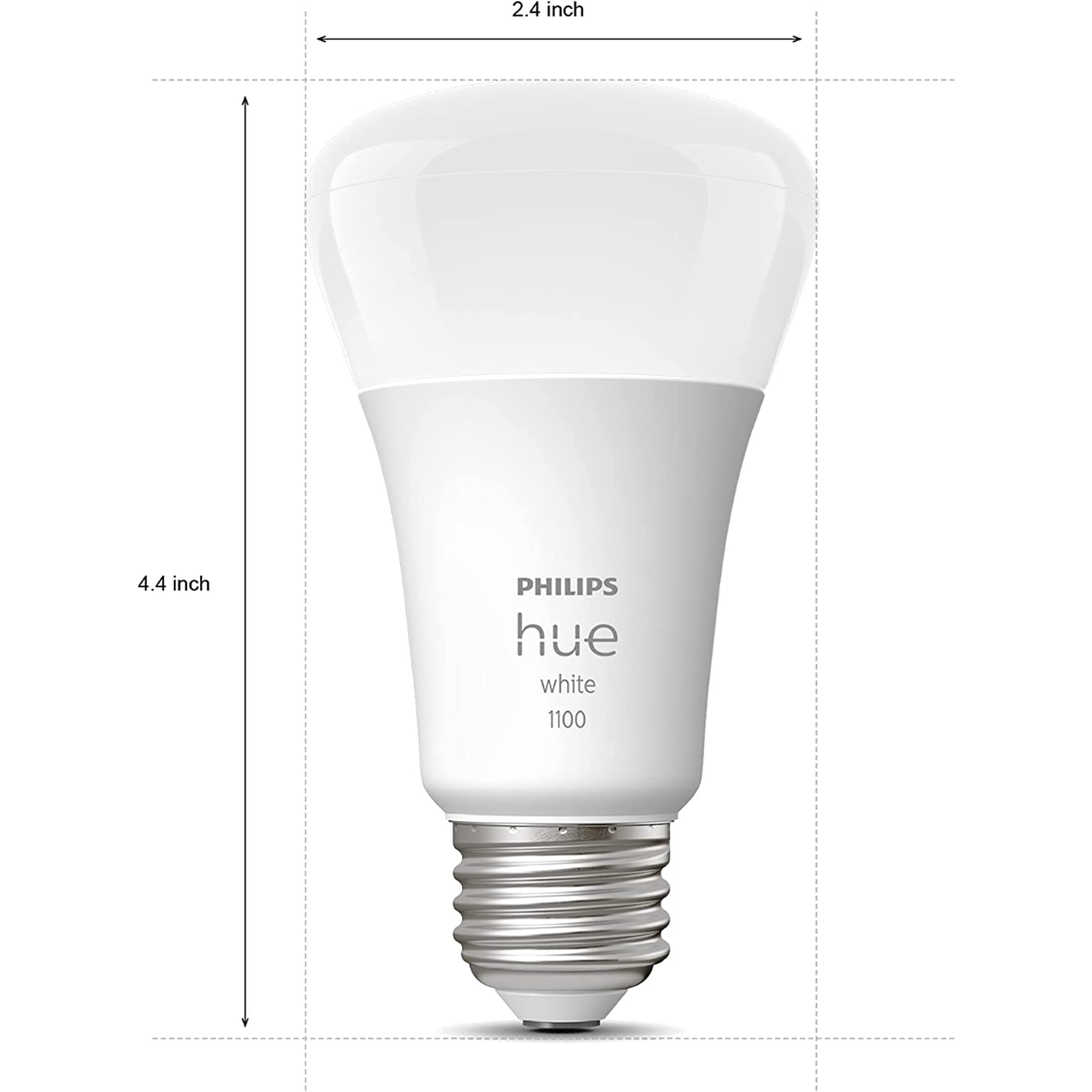 Philips Hue 2-Pack White A19 1100 Lúmenes Bluetooth & Zigbee (Hue Hub Opcional) Funciona con Alexa y Google