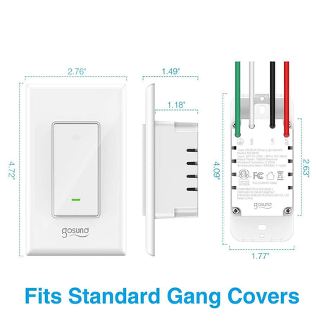 Interruptor Inteligente Gosund Smart Switch Luz Wifi Funciona con Alexa y Google Assistant Paquete de 2 - TecnoMarket