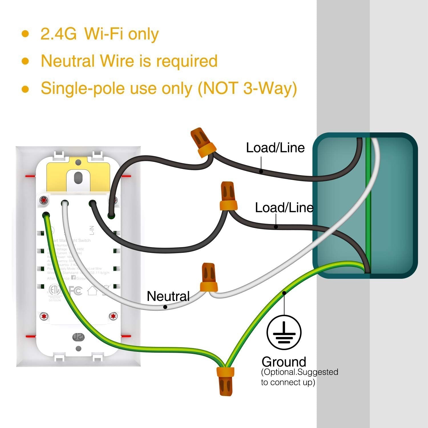 Interruptor Inteligente Gosund Smart Switch Luz Wifi Funciona con Alexa y Google Assistant Paquete de 2 - TecnoMarket