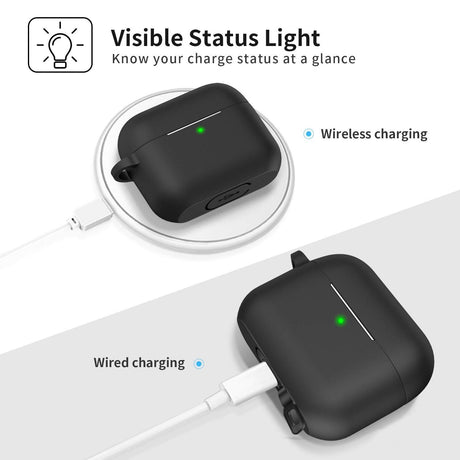 Ztotop Case para AirPods Pro Estuche con Gancho y Led Visible - TecnoMarket